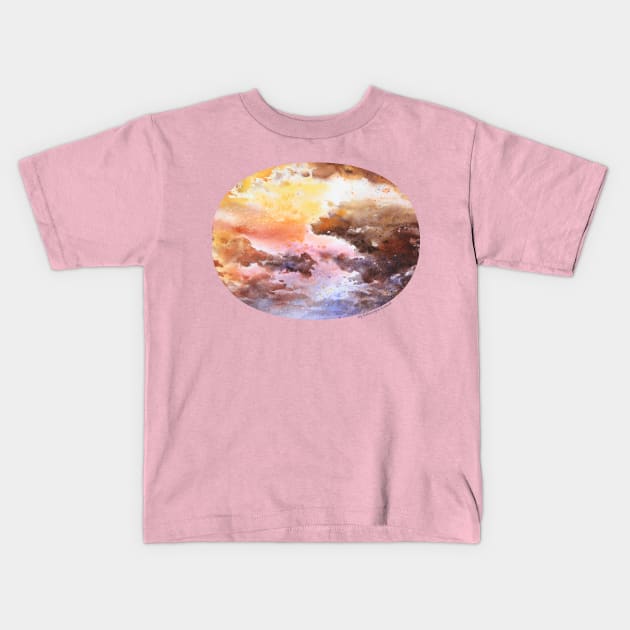 Watercolor Sky No 1 Kids T-Shirt by KKmiecik_ART